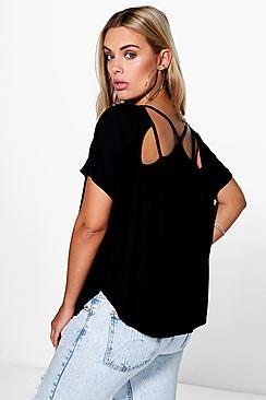 Boohoo Plus Ceri Strappy Back Tee