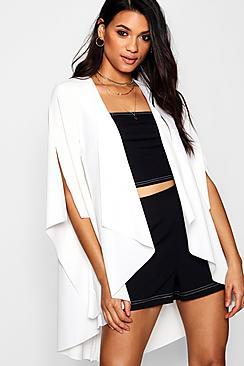 Boohoo Grace Waterfall Split Sleeve Duster Jacket