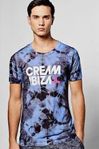 Boohoo Tie Dye Cream Ibiza T Shirt