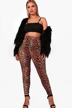 Boohoo Plus Rachel Leopard Print Trouser