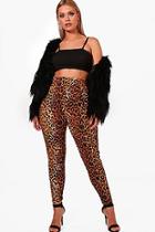Boohoo Plus Rachel Leopard Print Trouser