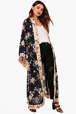 Boohoo Petite Chelsea Belted Premium Kimono Jacket