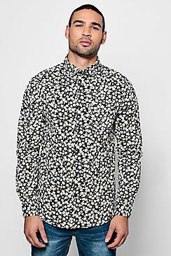 Boohoo Long Sleeve Winter Floral Shirt