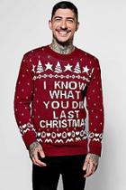 Boohoo I Know What You Did Last Christmas Jumper
