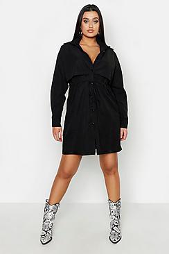 Boohoo Plus Utility Shirt Dress