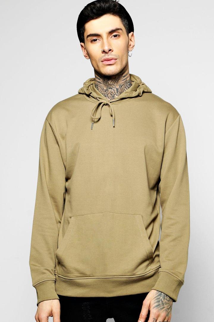 Boohoo Basic Oversized Hoodie Khaki