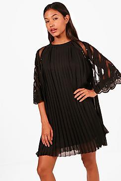 Boohoo Boutique Embellished Chiffon Shift Dress