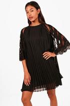 Boohoo Boutique Embellished Chiffon Shift Dress