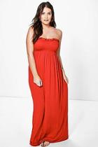 Boohoo Plus Alexis Shirred Maxi Dress