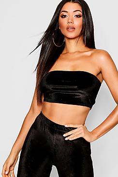 Boohoo Velvet Bandeau