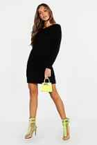 Boohoo Soft Knit Neon Sweater Dress