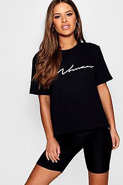Boohoo Petite Molly Woman Slogan Tee