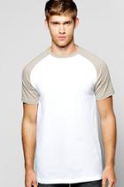 Boohoo Short Sleeve Raglan T Shirt Taupe