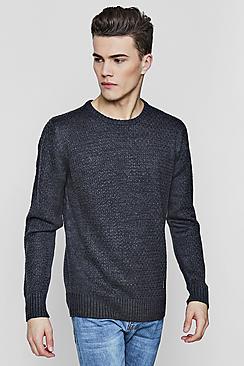 Boohoo Jacquard Knit Crew Neck Jumper
