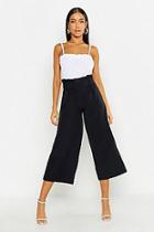 Boohoo The Tailored Paperbag Waist Belted Culotte