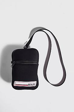 Boohoo Neoprene Man Tab Mini Cross Body Bag