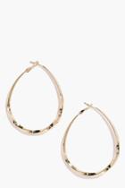 Boohoo Lacey Twisted Teardrop Hoops Gold