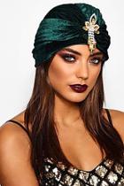 Boohoo Halloween Velvet Embellished Gypsy Hat