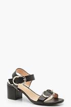 Boohoo Buckle Trim Block Heel 2 Part Heels