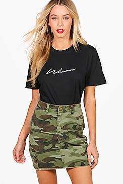 Boohoo Yasmin Woman Signature T-shirt