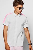 Boohoo Contrast Sleeve Stripe Short Sleeve Shirt
