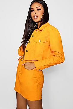 Boohoo Tangerine Denim Jacket