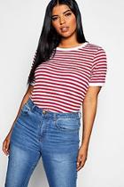 Boohoo Plus Striped T Shirt