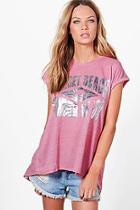 Boohoo Paige Foil Print Oversized Vest