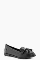 Boohoo Emilia Tassel Trim Loafer Black