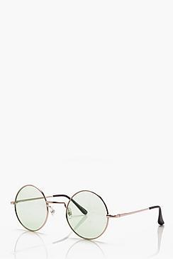 Boohoo Green Tinted Lens Glasses