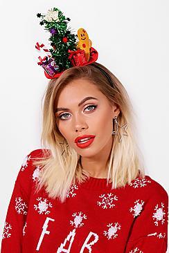 Boohoo Lily Christmas Scene Headband