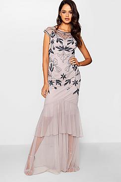 Boohoo Tall Emily Boutique Embellished Maxi Dress