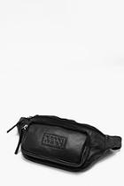 Boohoo Real Leather Man Embossed Bum Bag