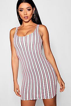 Boohoo Stripe Mini Dress
