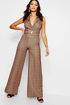 Boohoo Bold Geo Print Co-ord Trousers