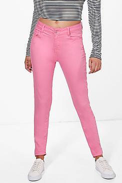 Boohoo Laura Mid Rise Skinny Jeans