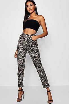 Boohoo Leopard Print Mom Jean