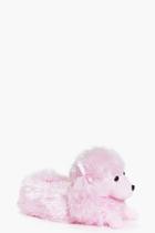 Boohoo Alice Pink Poodle Fleece Novelty Slippers Pink