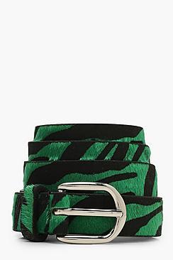 Boohoo Zebra Print Belt