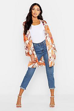 Boohoo Woven Chain Print Kimono