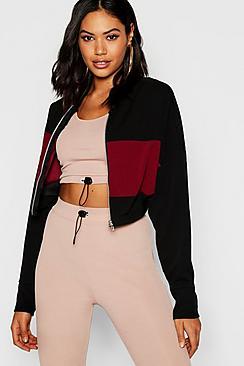 Boohoo Colour Block Bomber Jacket