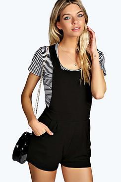 Boohoo Dalia Dungaree Playsuit