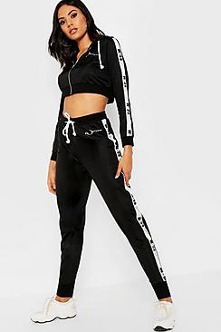Boohoo Fit Woman Crop Hoody & Jogger Set