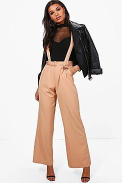 Boohoo Blake Tailored Self Belt Relaxed Trousers