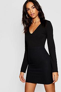 Boohoo Tall Wide Rib Mini Skirt