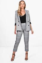 Boohoo Isabella Premium Check Tailored Trouser