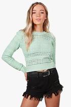 Boohoo Coleen Crochet Knit Cropped Top