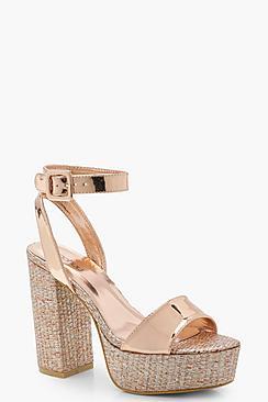 Boohoo Diamante Platform Two Parts