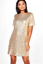 Boohoo Boutique Lacey Sequin T-shirt Dress