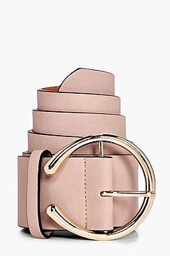 Boohoo Circle Buckle Boyfriend Belt